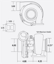Load image into Gallery viewer, Borg Warner S300SX3 Complete Turbo 320-800HP
