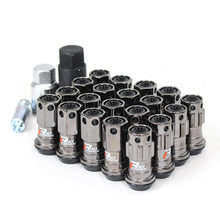 Load image into Gallery viewer, Project Kics R40 Iconix Classical Lug Nuts Gunmetal Body w/ Black Plastic Cap - 16+4 Combo