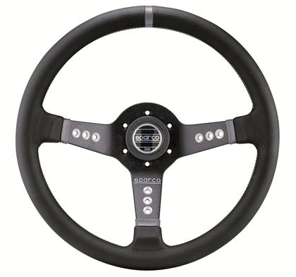 Sparco L777 Leather Steering Wheel Black - Universal