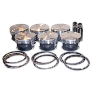 Manley 93-98 Toyota Supra Turbo (2JZGTE) 86.5mm +.5mm Oversized Bore 8.5:1 Dish Piston Set with Rings