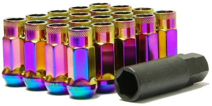 Muteki SR48 Open End Lug Nuts - Neo Chrome