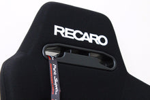Load image into Gallery viewer, Recaro Speed Seat w/ Subhole - Black Avus Cloth, White Logo - Universal