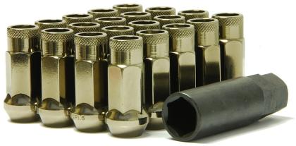 Muteki SR48 Open End Lug Nuts - Chrome Titanium