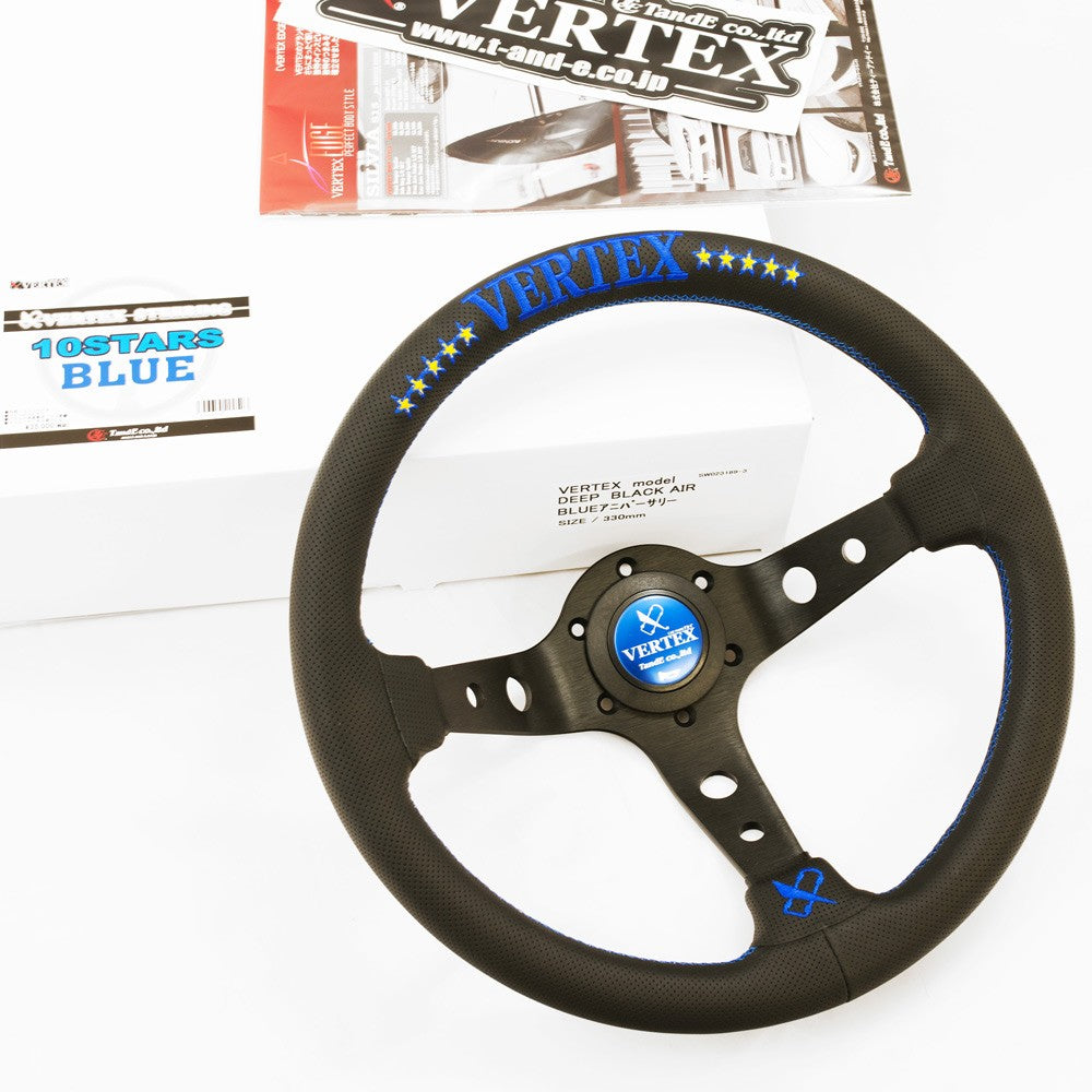 Vertex 10 Star 330mm Steering Wheel Blue